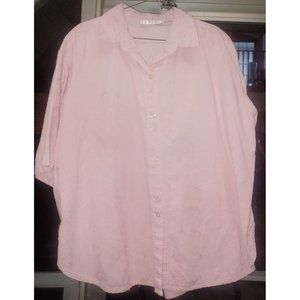 Venezia Women's Blouse SZ 18/20 Pink Embroidery